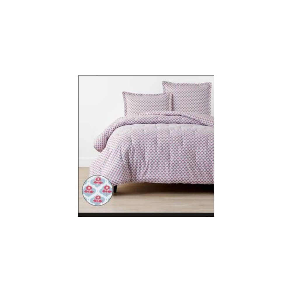 Company Store Mini Garden Block Euro Sham 26 In X 26 In NWT